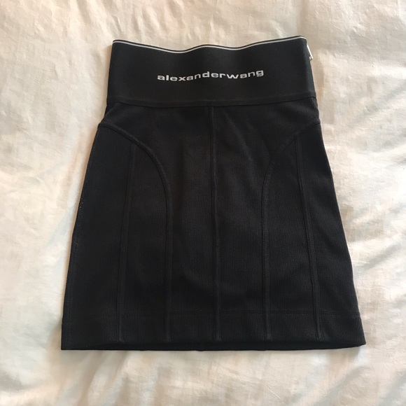 SOLD.Alexander Wang Logo Elastic Skirt